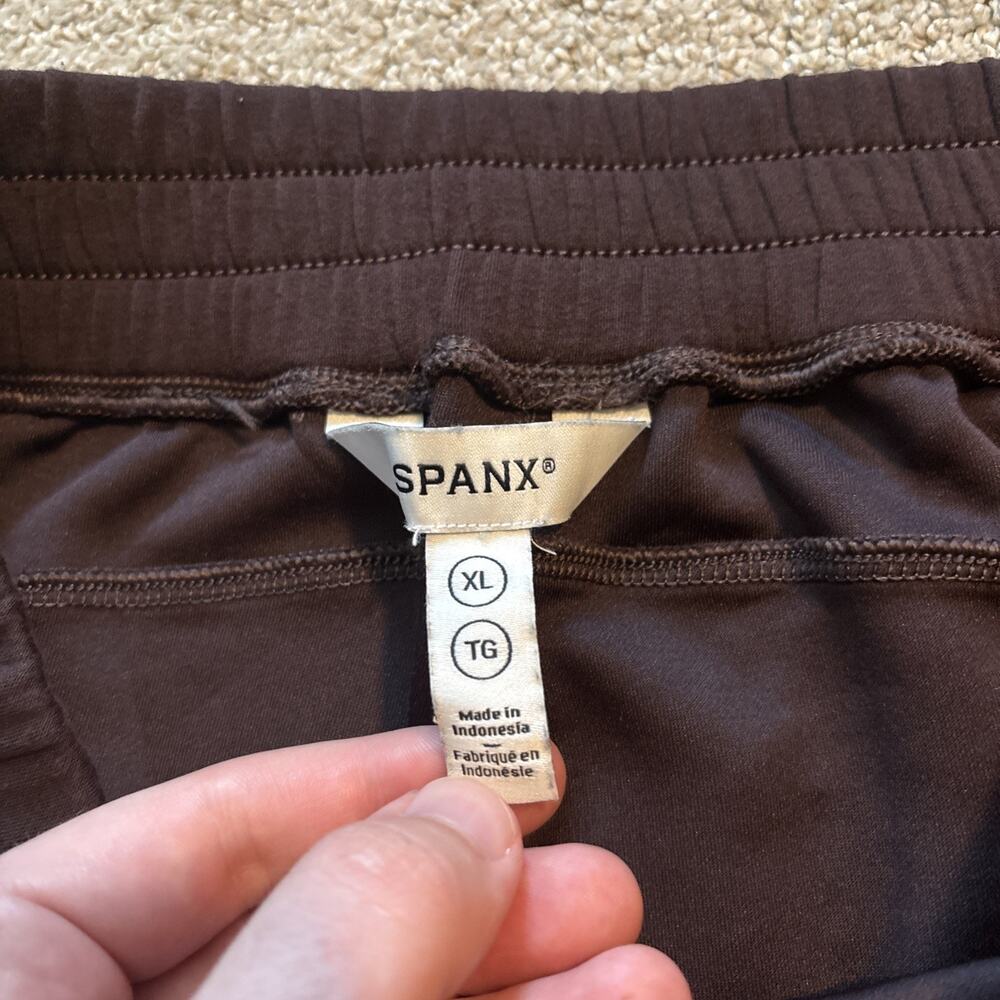 SPANX Brown Pants Air Essentials Stretch Straight Leg 21793R Women Sz XL 28” - Picture 2 of 10